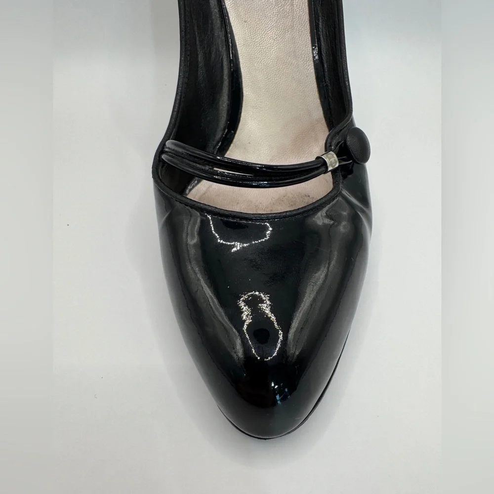 Dior Women’s Retro Escar 9cm Patent Leather Pumps, Black, SIZE: 38.5 - Picture 13 of 16